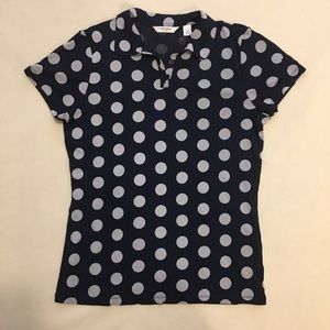 Liz Claiborne Polka Dot Golf Polo